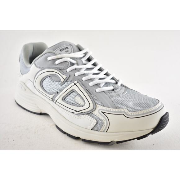 Dior Mens B30 Countdown Grey White Low Top Lace Up Flat Trainer Sneakers 44 11 - Picture 6 of 14